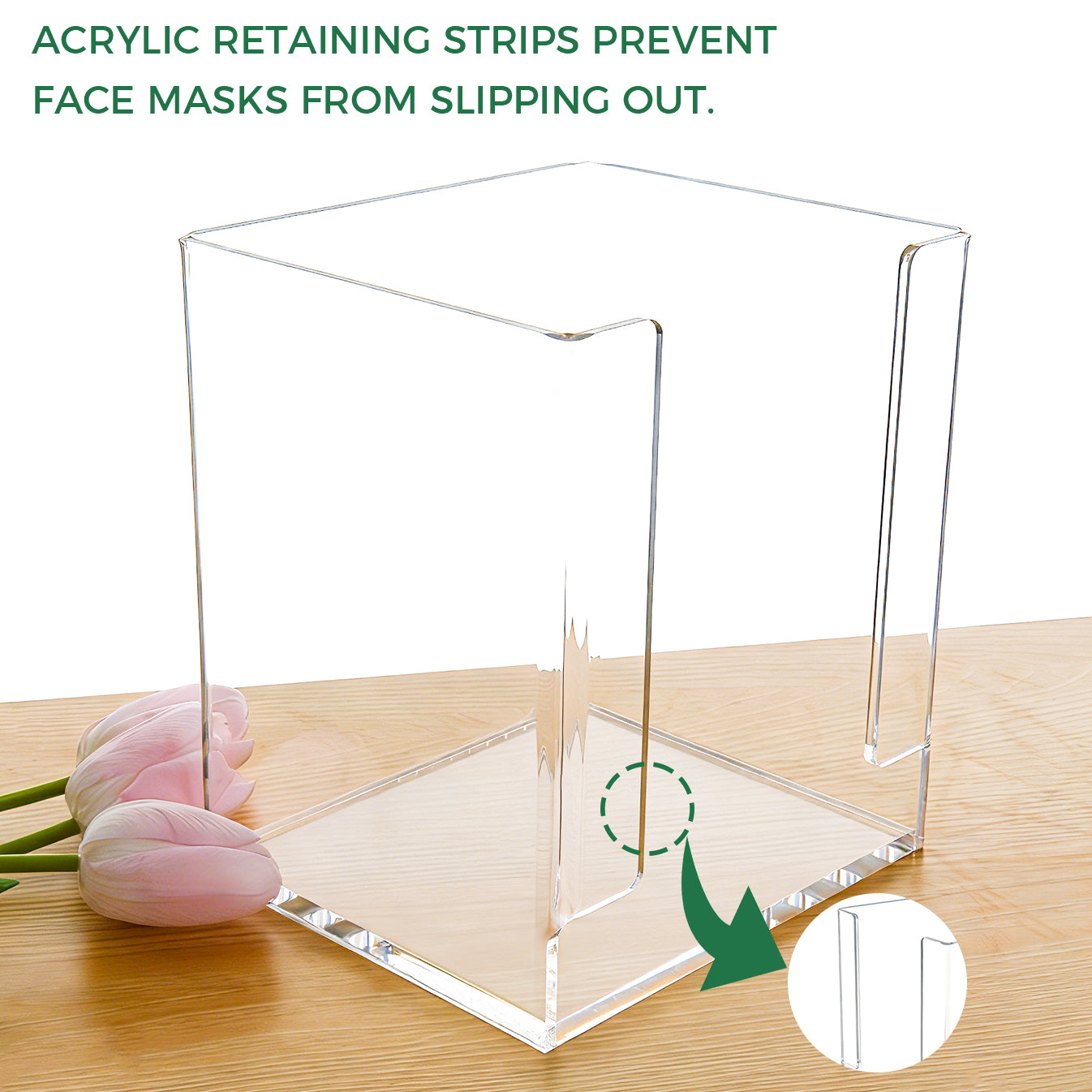 Clear Acrylic Face Mask Organizer