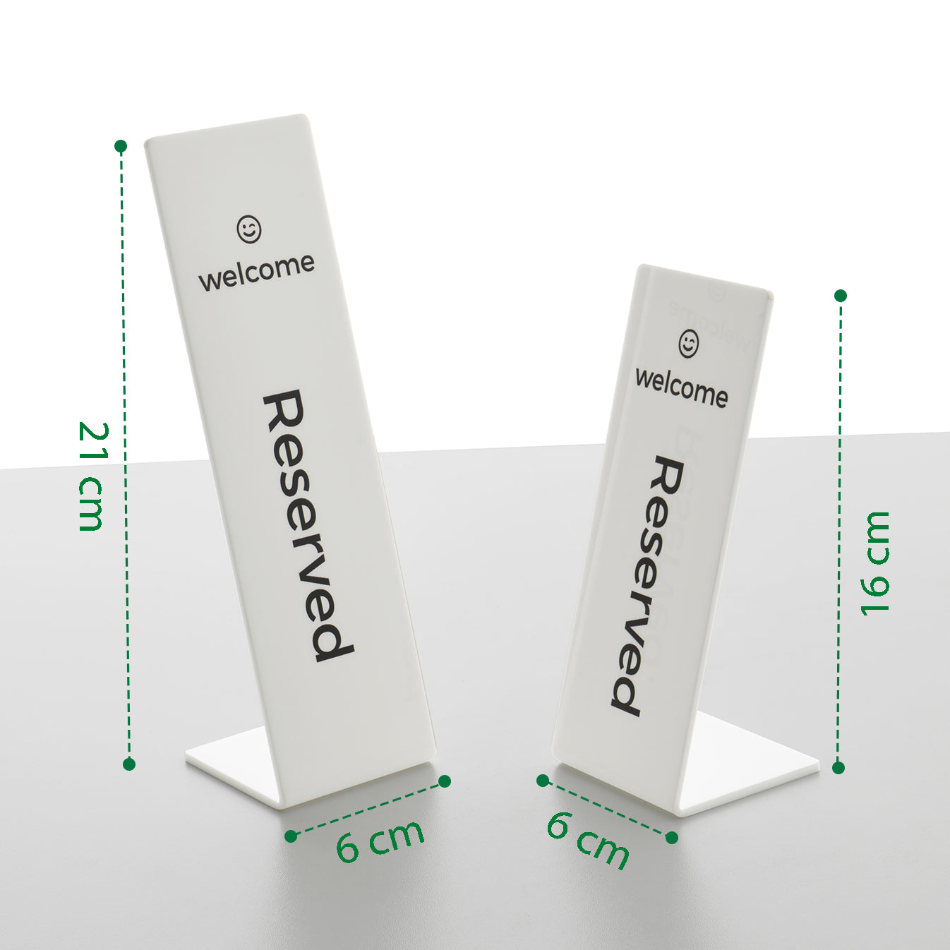 Clear Acrylic Silk-Screened Table Tent - Reserved