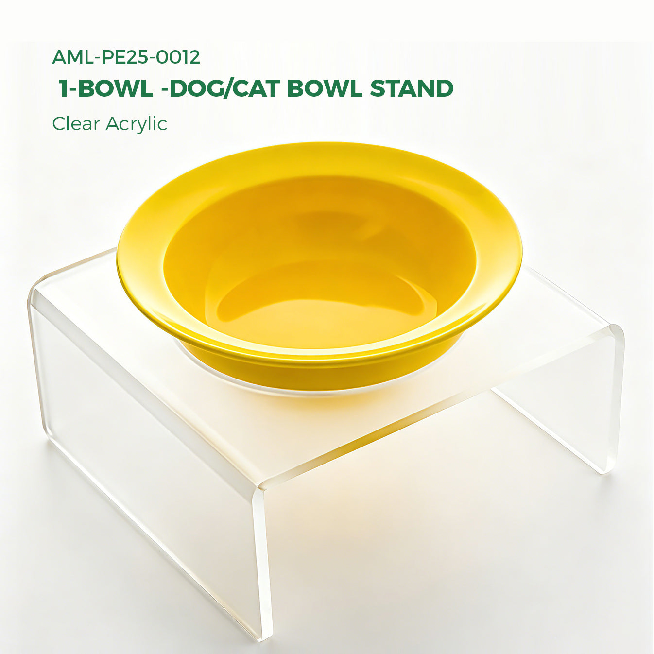 AIMOLLY acrylic  Elevated Dog/Cat Feeder， Elevated Dog/Cat Feeder，AML-PE25-0012/13
