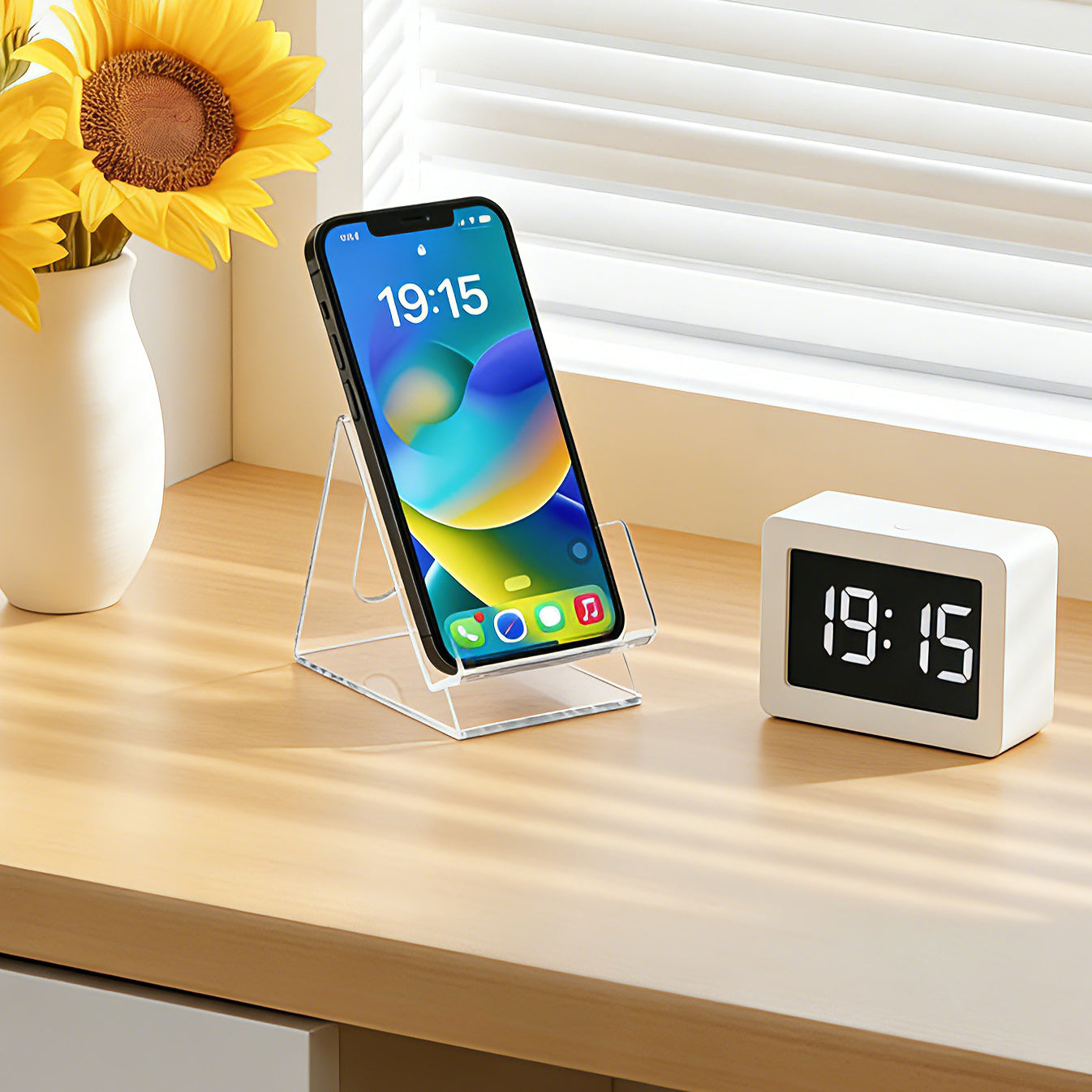 Clear Acrylic Triangular Phone Stand