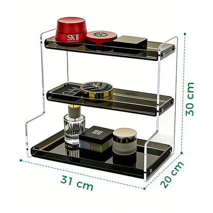 Clear Acrylic  Pink Makeup & Perfume Organizer