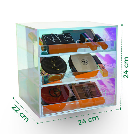 Clear Acrylic Makeup Organizer Set