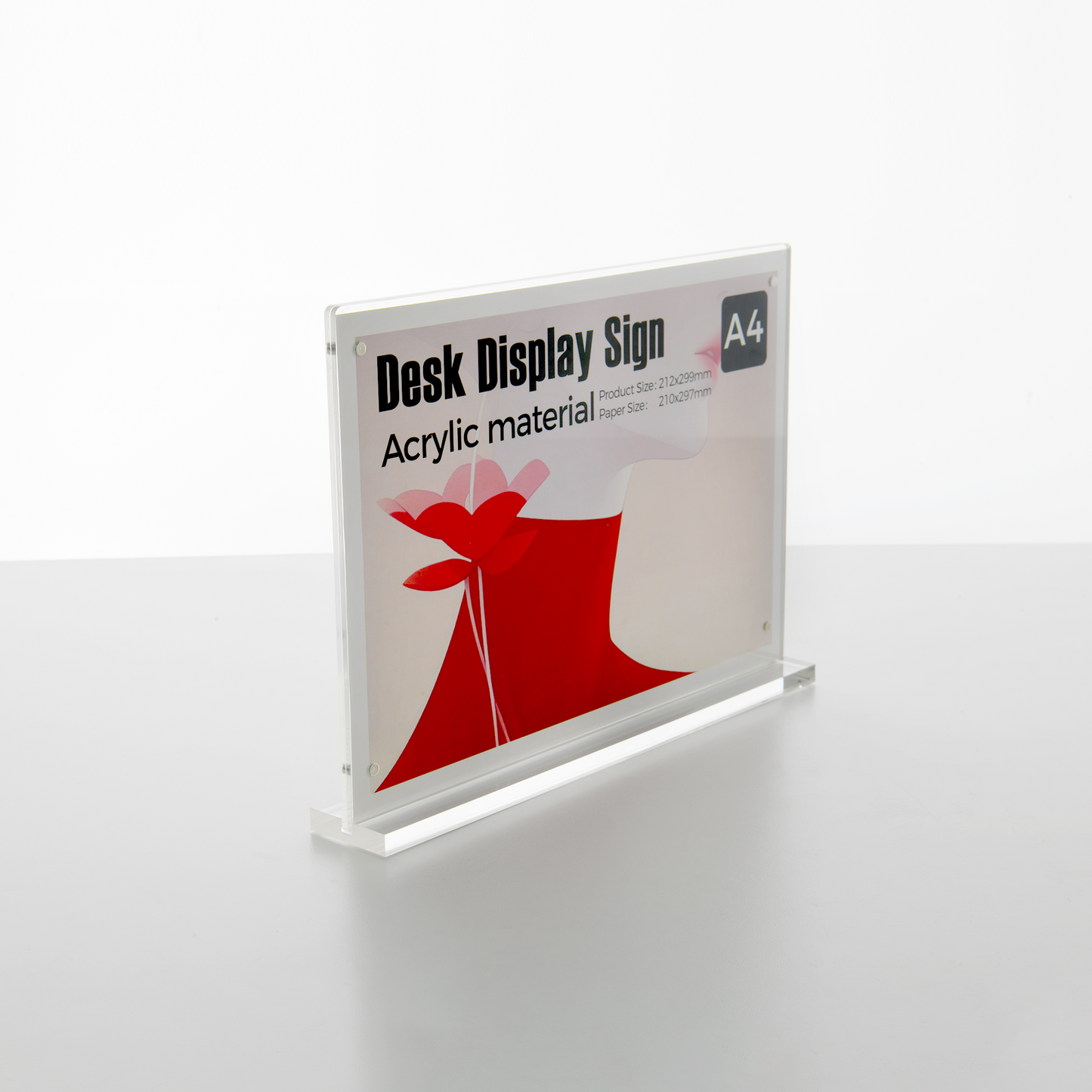 Clear Acrylic A4  Magnetic Table Tent
