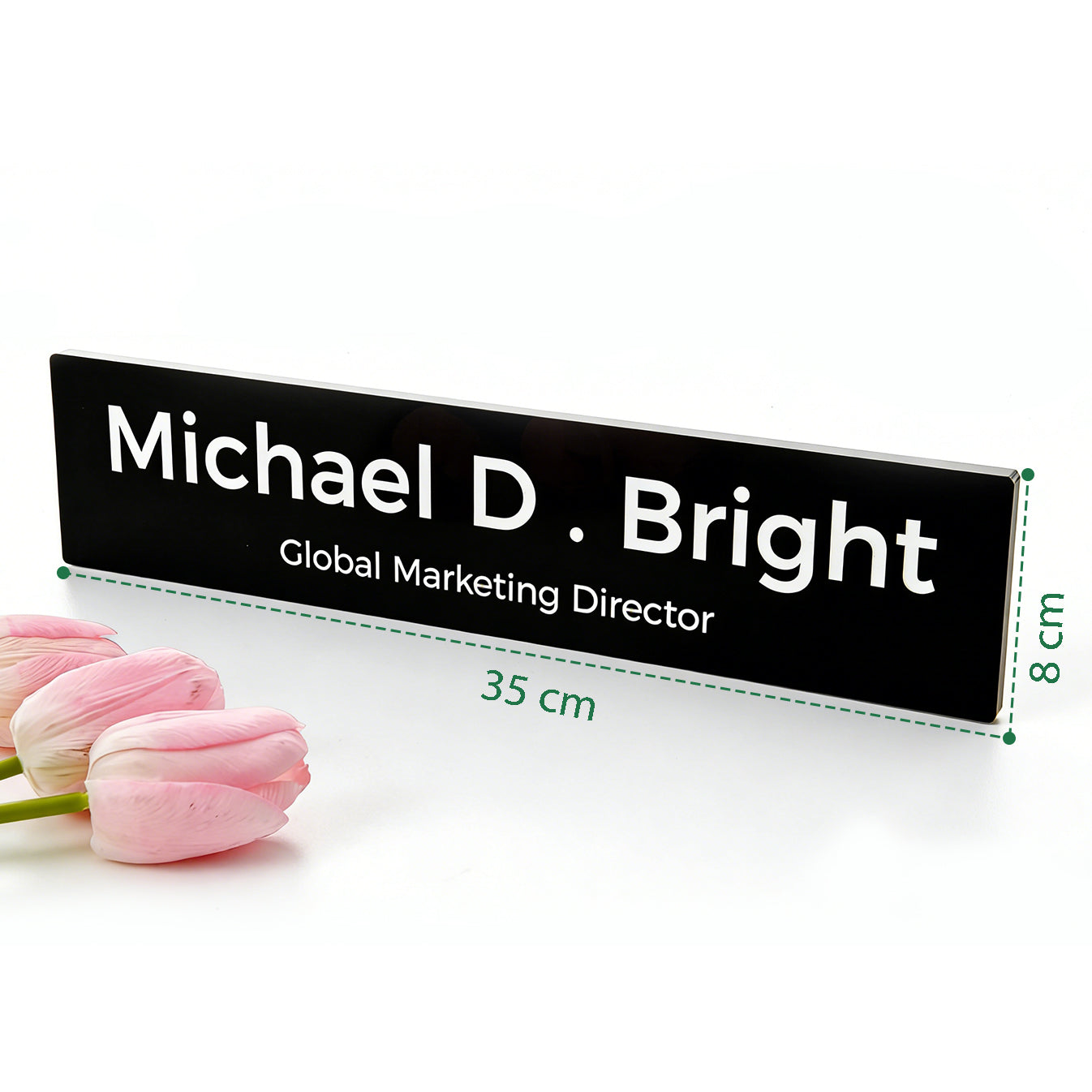 Clear Acrylic Name Plate Sign Holder for Office Door or Desk