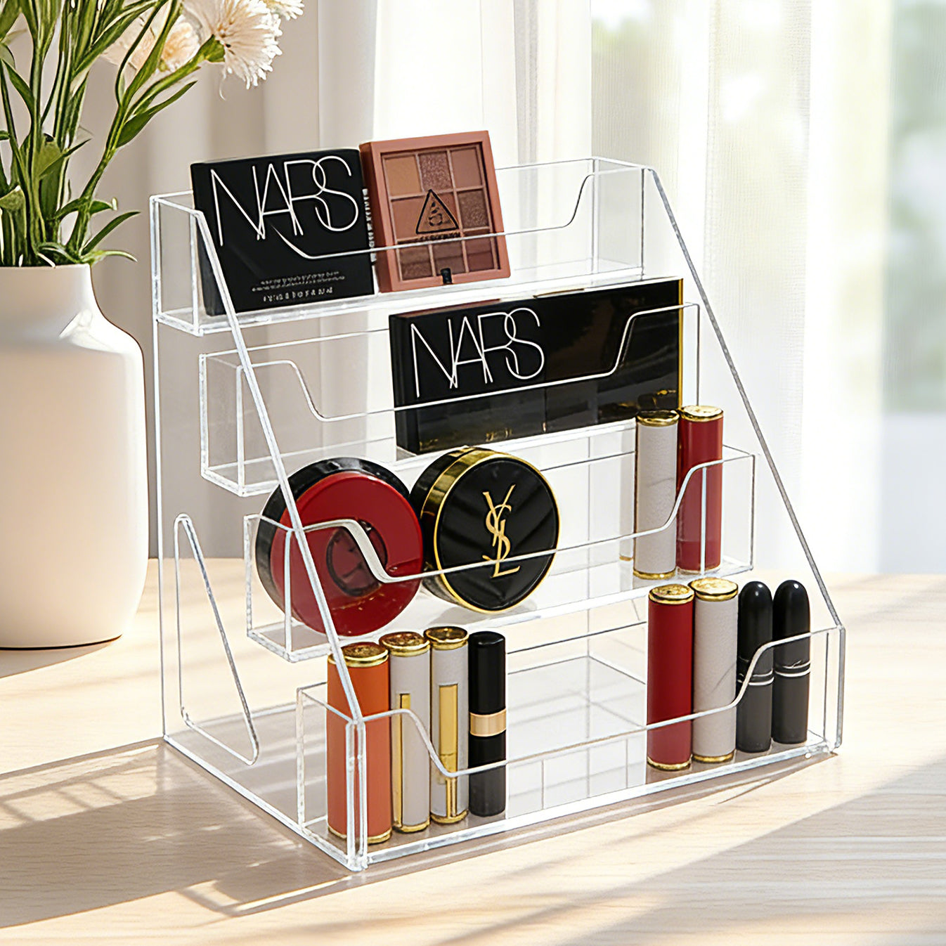 Clear Acrylic  Trapezoidal storage box