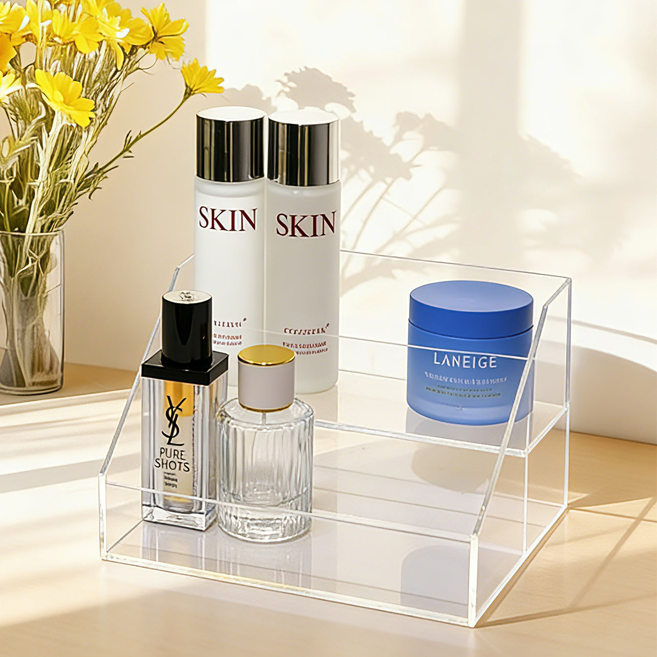 Clear Acrylic Trapezoidal storage box