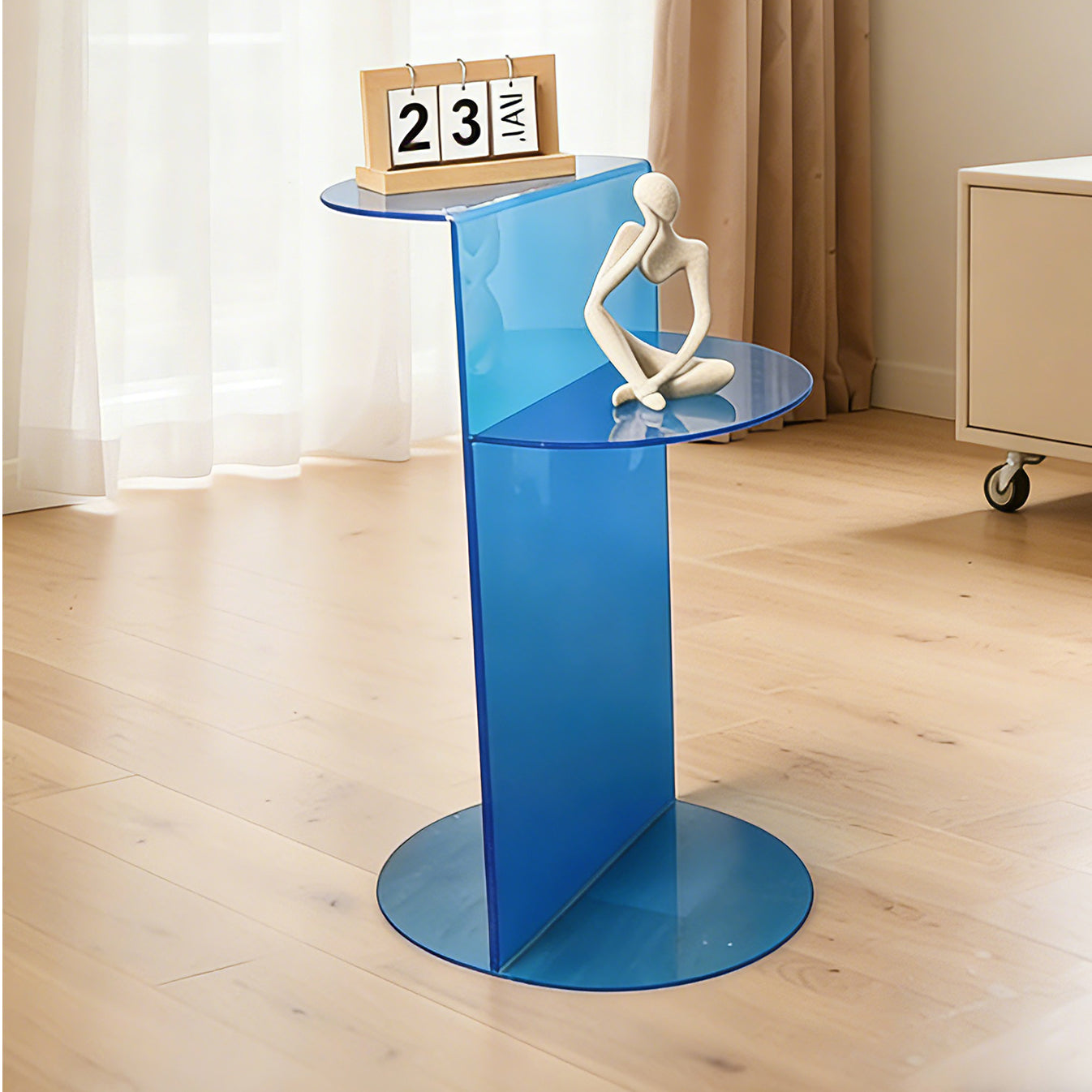 Clear Acrylic round table（2-tier）