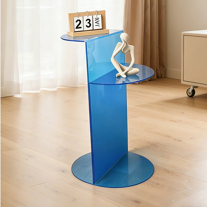 Clear Acrylic round table（2-tier）