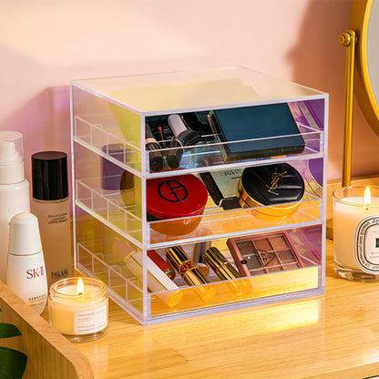 Clear Acrylic Makeup Organizer Set