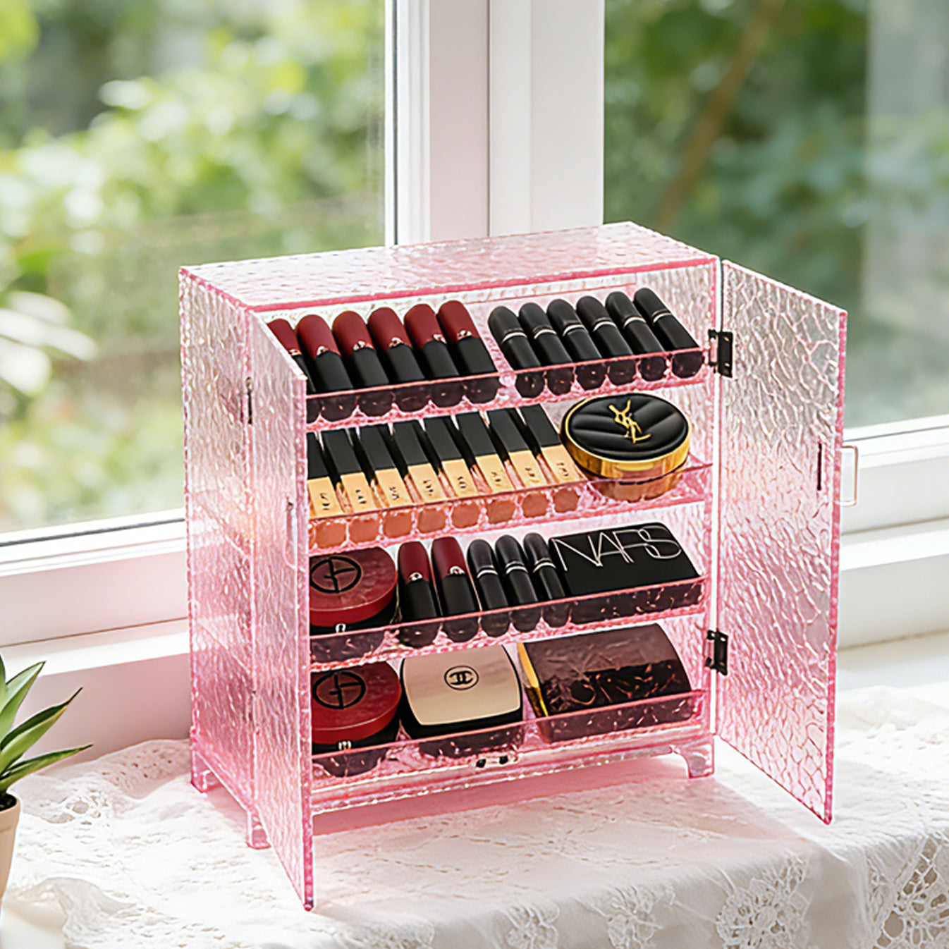 Clear Acrylic Gradient Ripple Storage Box