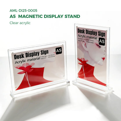 Clear Acrylic A5  Magnetic Table Tent