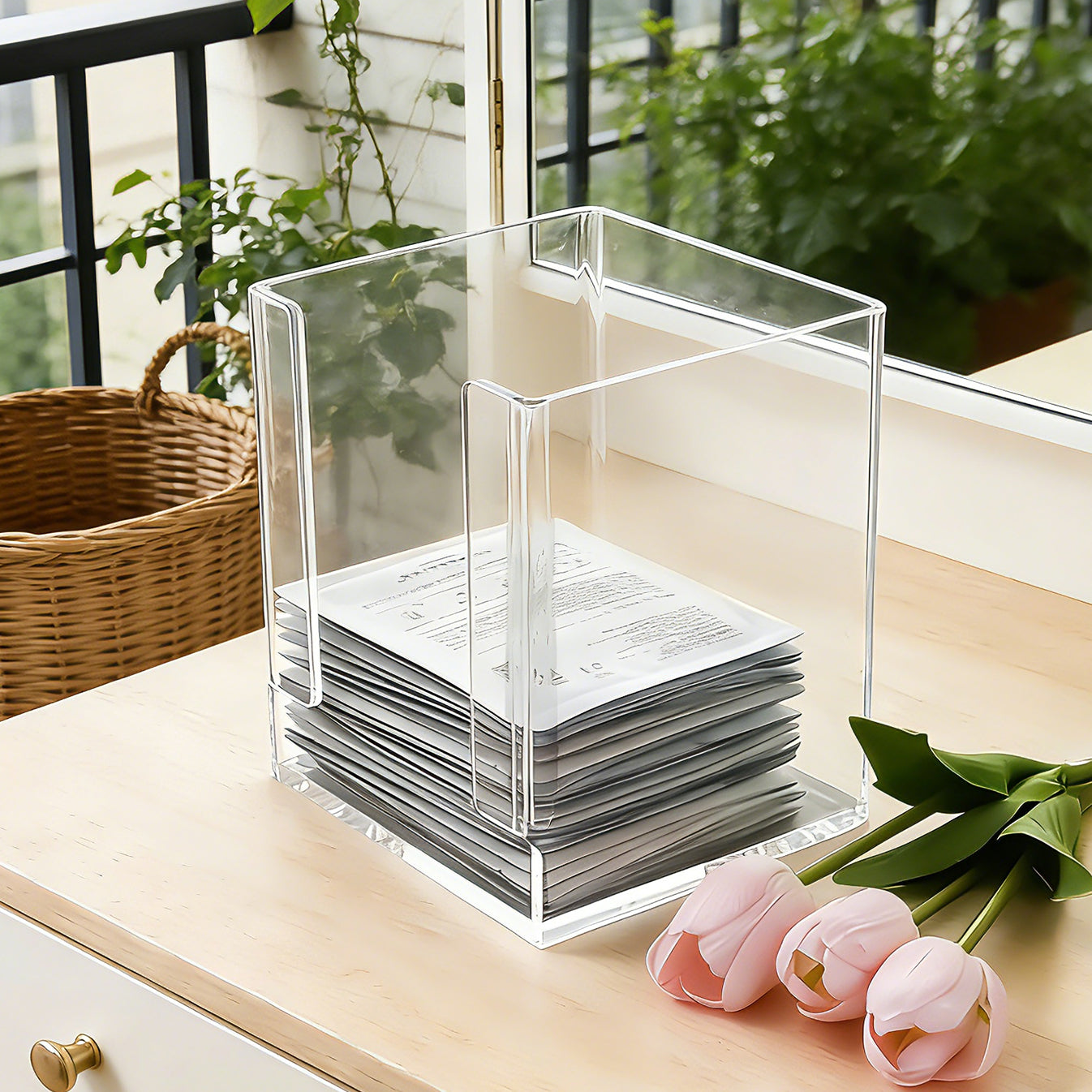 Clear Acrylic Face Mask Organizer