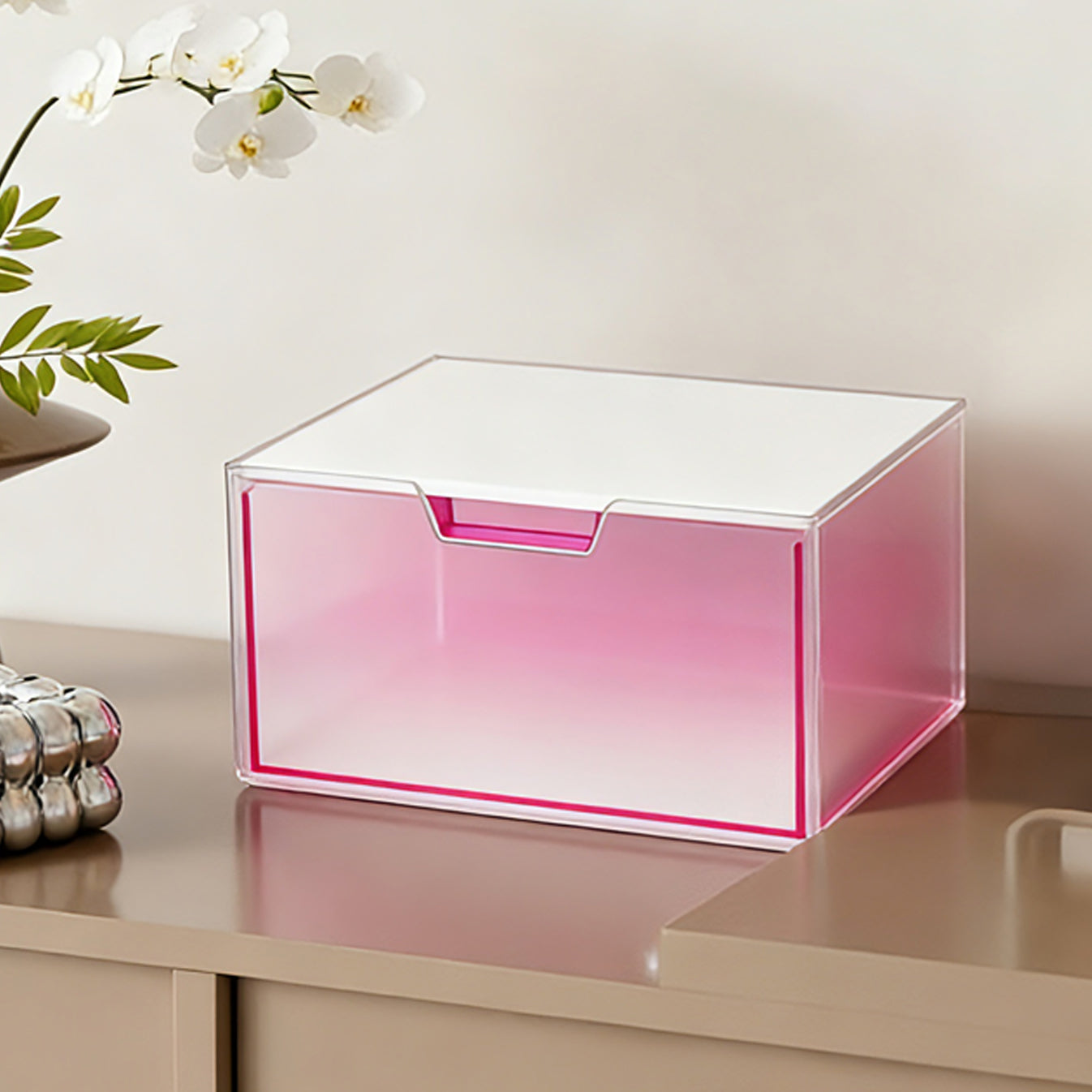 Clear Acrylic Drawer Makeup Organizer