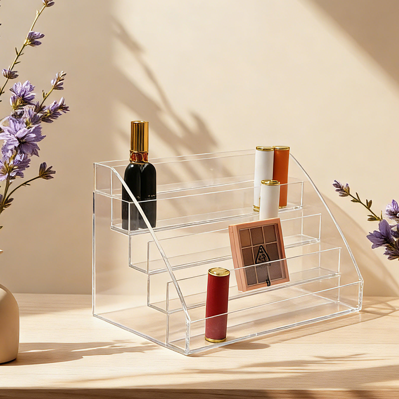 Clear Acrylic  Trapezoidal storage box