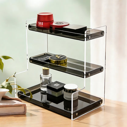 Clear Acrylic  Pink Makeup & Perfume Organizer