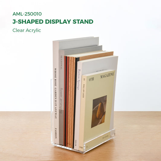 AIMOLLY transparent acrylic book display rack, book organizing rack, used for new book release, display of magazines, books,CDs, etc.(Model AML-009/010)