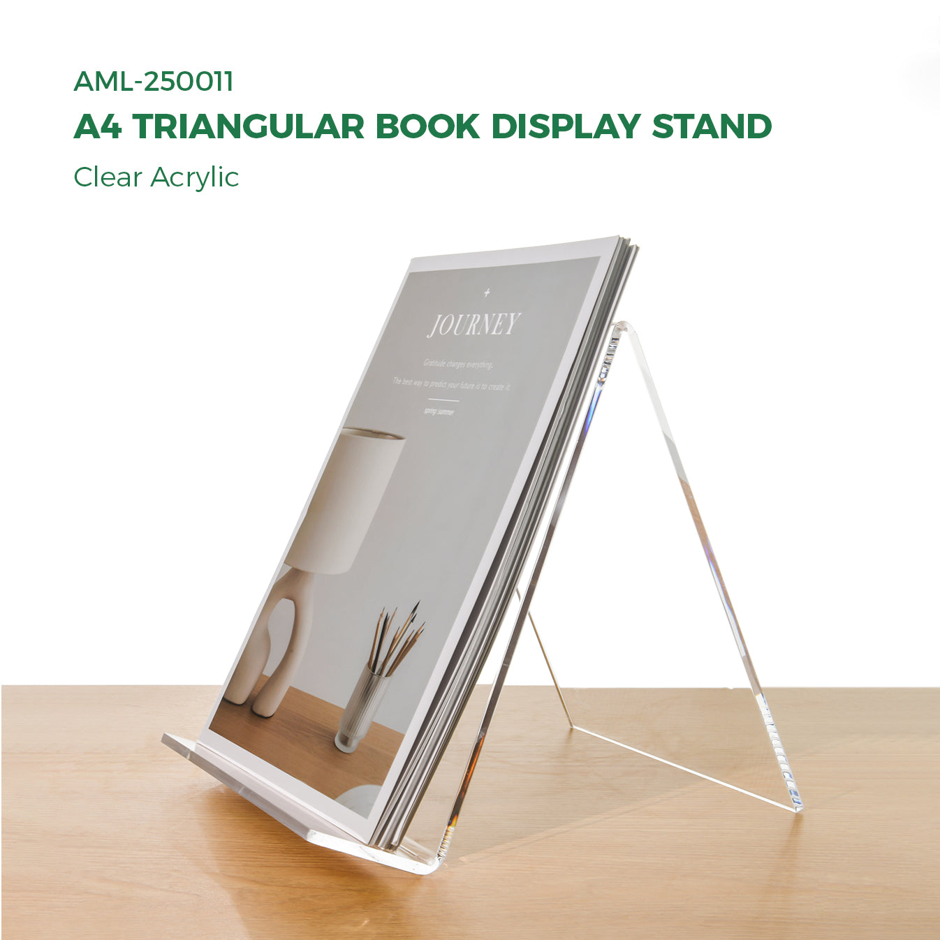 AIMOLLY transparent acrylic book display rack, book organizing rack, u