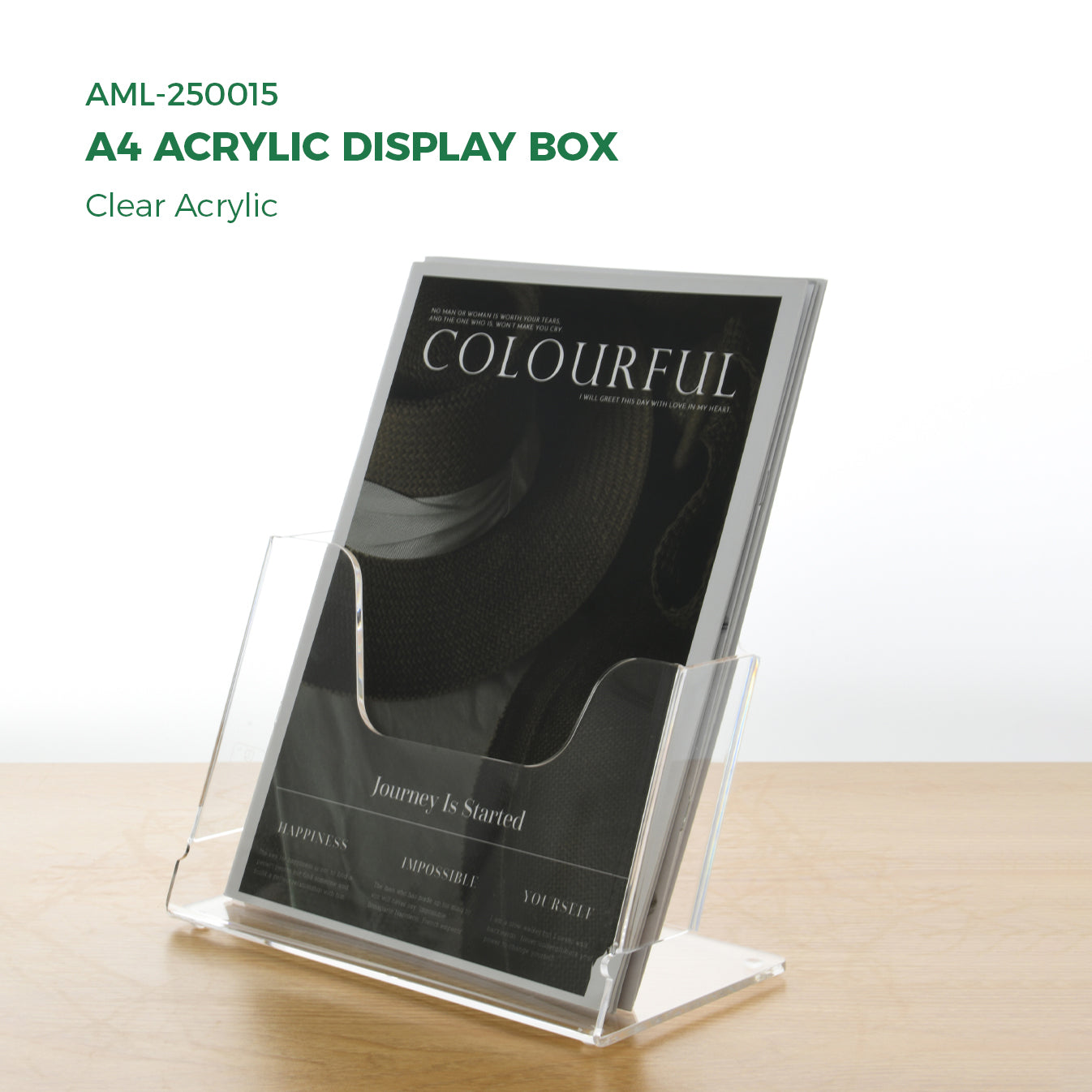 AIMOLLY information display rack A4 magazine rack transparent acrylic thickened shelf table reading folding rack office newspaper rack .(Model AML-013/014/015)