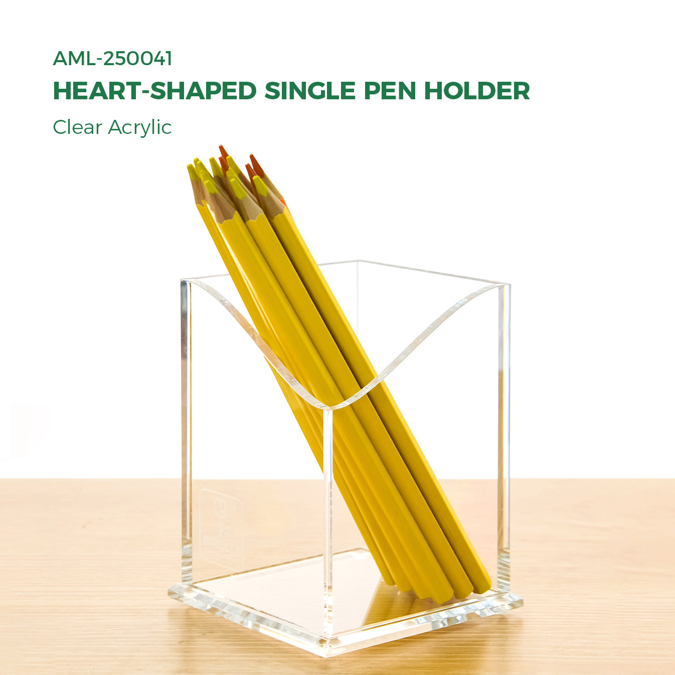 AIMOLLY Transparent Pen Holder Storage Box Desktop Student Stationery Box Acrylic Large Capacity Pen Bucket Office Stationery Storage Writing Tools Simple Thickening.(Model AML-041/042/043)