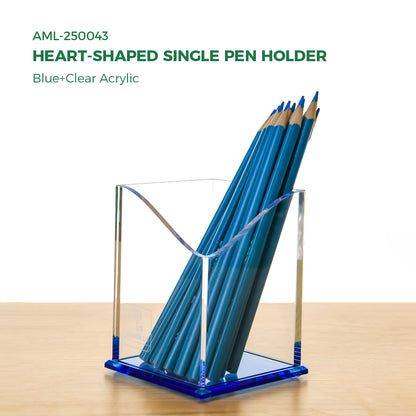 AIMOLLY Transparent Pen Holder Storage Box Desktop Student Stationery Box Acrylic Large Capacity Pen Bucket Office Stationery Storage Writing Tools Simple Thickening.(Model AML-041/042/043)