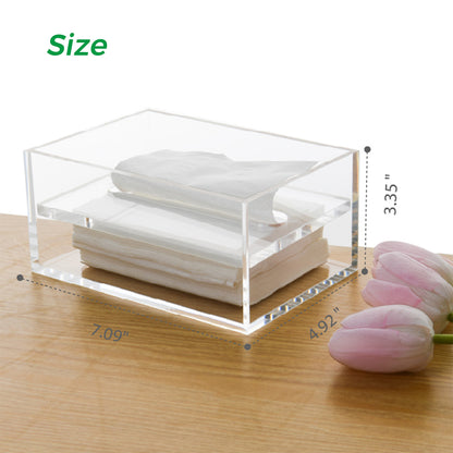 AIMOLLY Clear Acrylic Tissue Box for Office & Home Desktop Storage（AMO-HO25-0001）