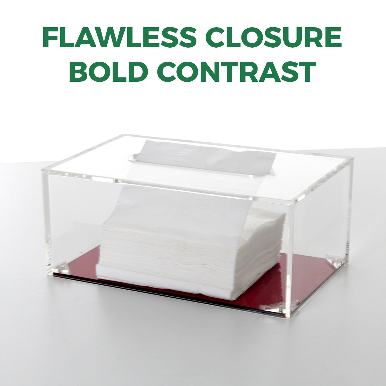AIMOLLY Clear Acrylic Tissue Box for Office & Home Desktop Storage（AML-HO25-0005）