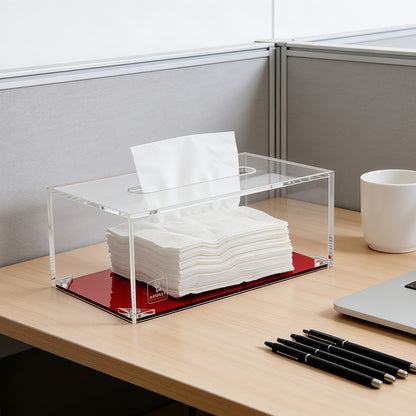 AIMOLLY Clear Acrylic Tissue Box for Office & Home Desktop Storage（AML-HO25-0005）