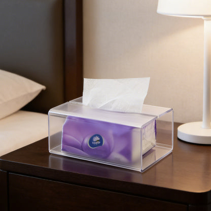 AIMOLLY Clear Acrylic Tissue Box for Office & Home Desktop Storage（AML-HO25-0006）