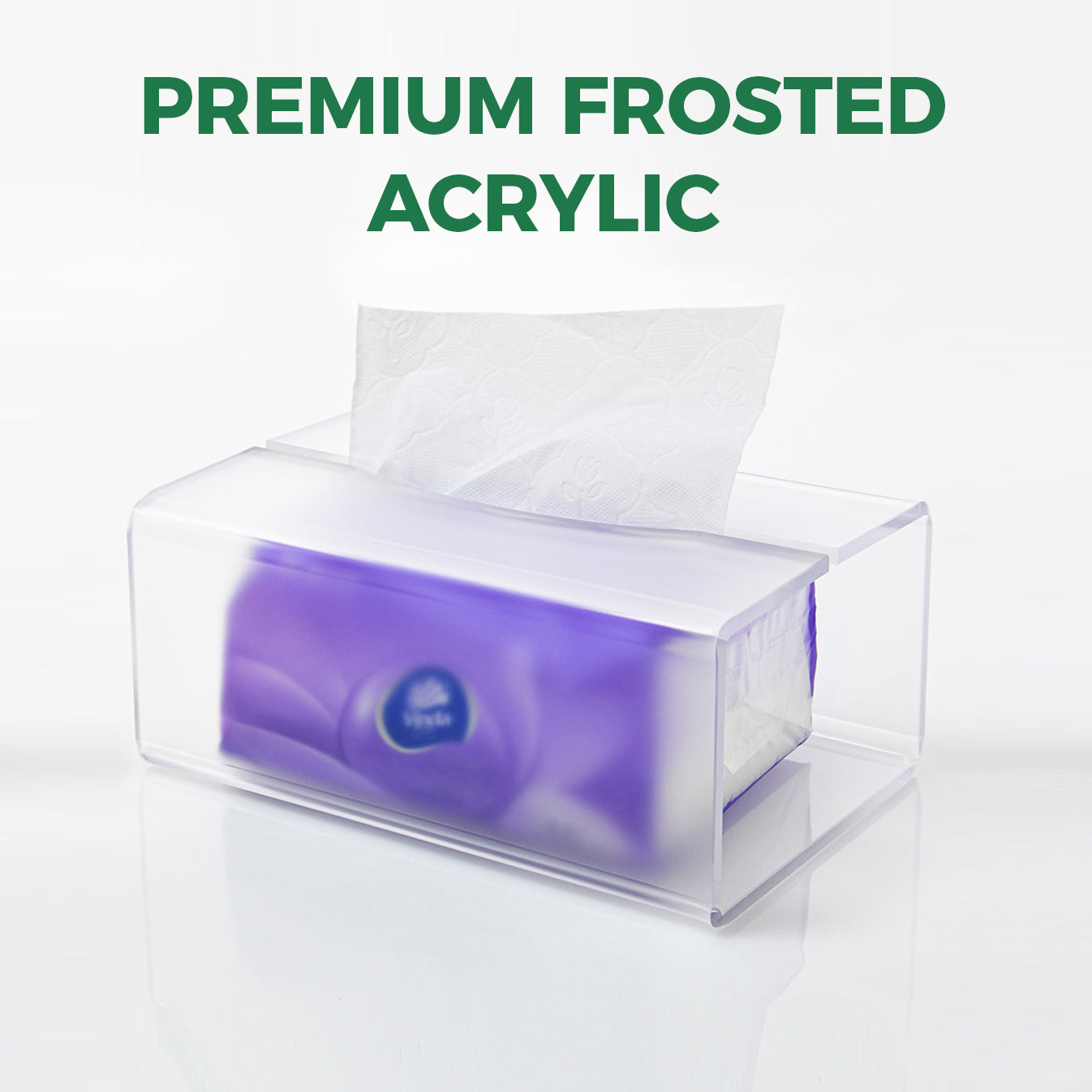 AIMOLLY Clear Acrylic Tissue Box for Office & Home Desktop Storage（AML-HO25-0006）