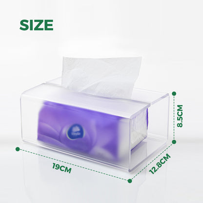AIMOLLY Clear Acrylic Tissue Box for Office & Home Desktop Storage（AML-HO25-0006）