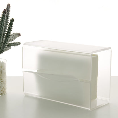 AIMOLLY Clear Acrylic Tissue Box for Office & Home Desktop Storage（AML-HO25-0006）