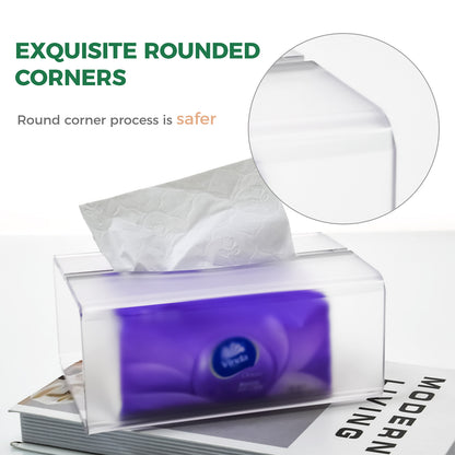 AIMOLLY Clear Acrylic Tissue Box for Office & Home Desktop Storage（AML-HO25-0006）