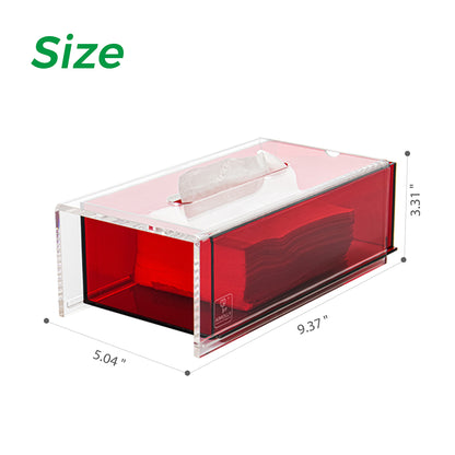 AIMOLLY Clear Acrylic Premium Acrylic Tissue Holder Tissue Box for Office & Home Desktop Storage（AML-HO25-0007/0008）