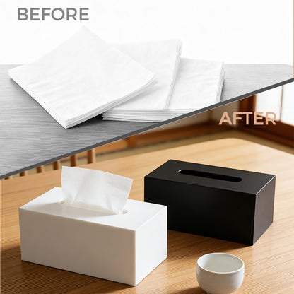 AIMOLLY High-Quality Acrylic Paper Towel Holder - Multi-functional Facial Towel Storage Box (Model: AML-HO25-0009-0010)