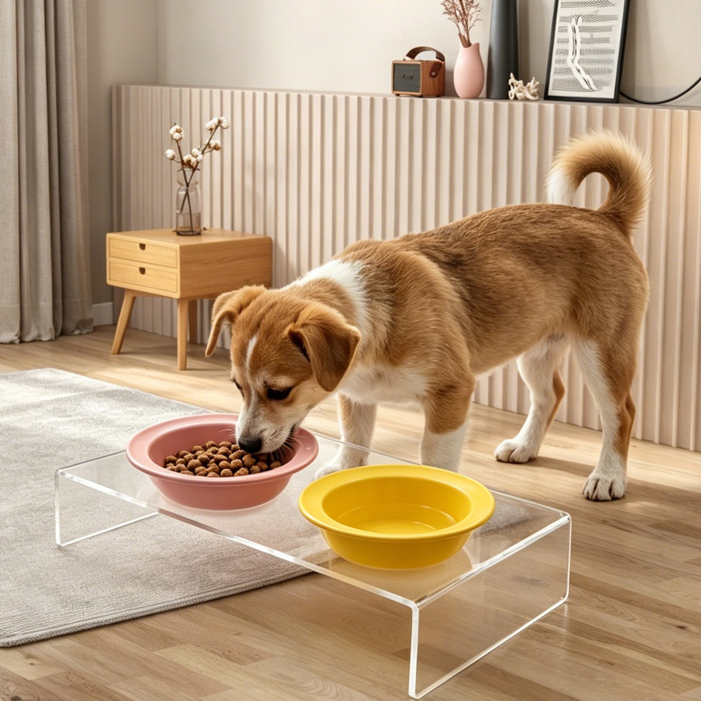 AIMOLLY acrylic  Elevated Dog/Cat Feeder， Elevated Dog/Cat Feeder，AML-PE25-0012/13
