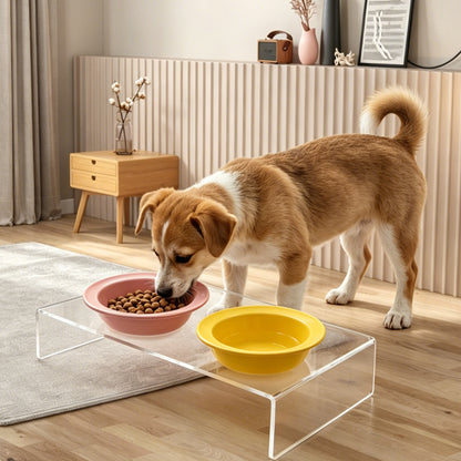 AIMOLLY acrylic  Elevated Dog/Cat Feeder， Elevated Dog/Cat Feeder，AML-PE25-0012/13