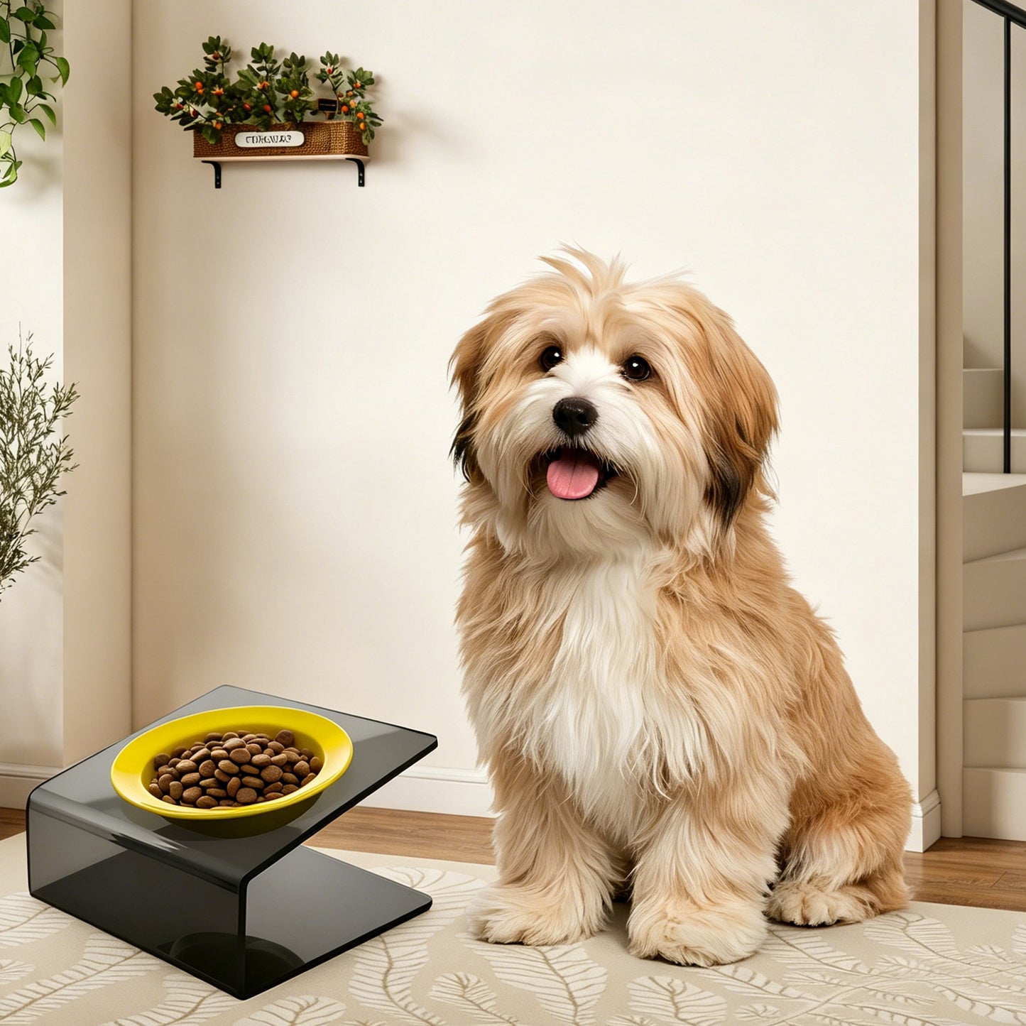 AIMOLLY acrylic  Model H Elevated Dog/Cat Feeder， Elevated Dog/Cat Feeder，AML-PE25-0018/19