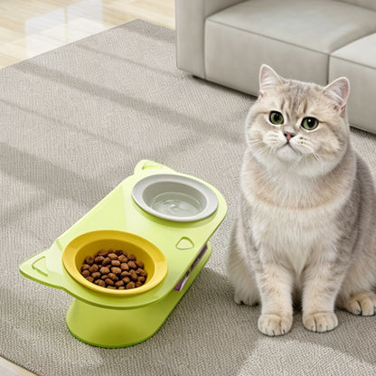 AIMOLLY acrylic9-2 Bowl Elevated Dog/Cat Feeder. High-rise dog/cat feeder. Perfect for cats and puppies. Model: AML-PE25-0021