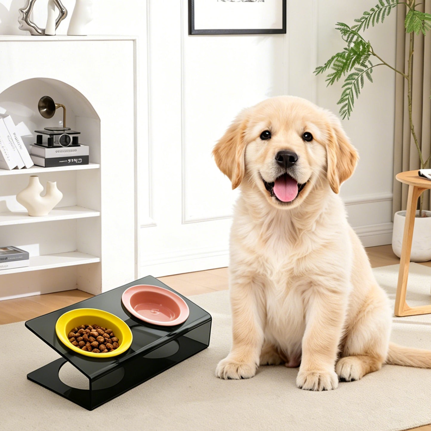 AIMOLLY acrylic  Model H Elevated Dog/Cat Feeder， Elevated Dog/Cat Feeder，AML-PE25-0018/19